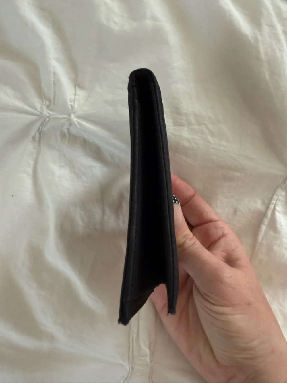 Prada triangle logo bifold wallet